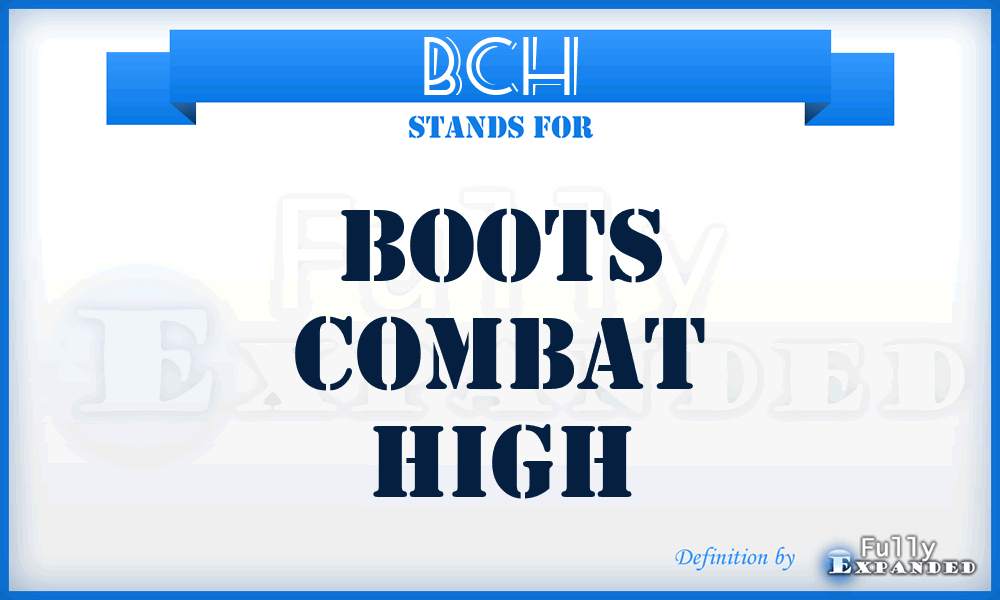 BCH - Boots Combat High