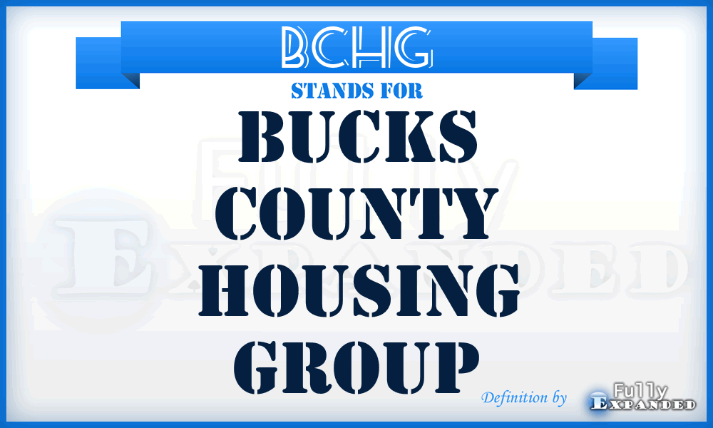 BCHG - Bucks County Housing Group