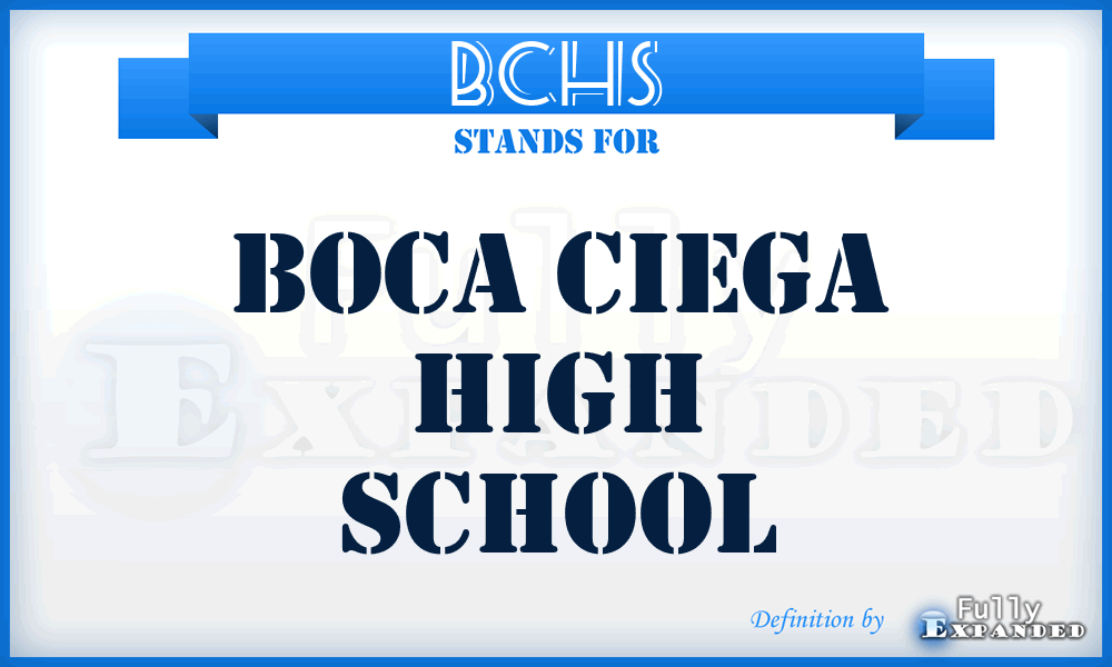 BCHS - Boca Ciega High School