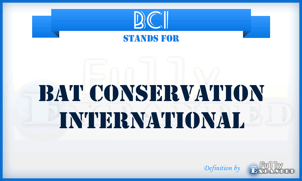 BCI - Bat Conservation International
