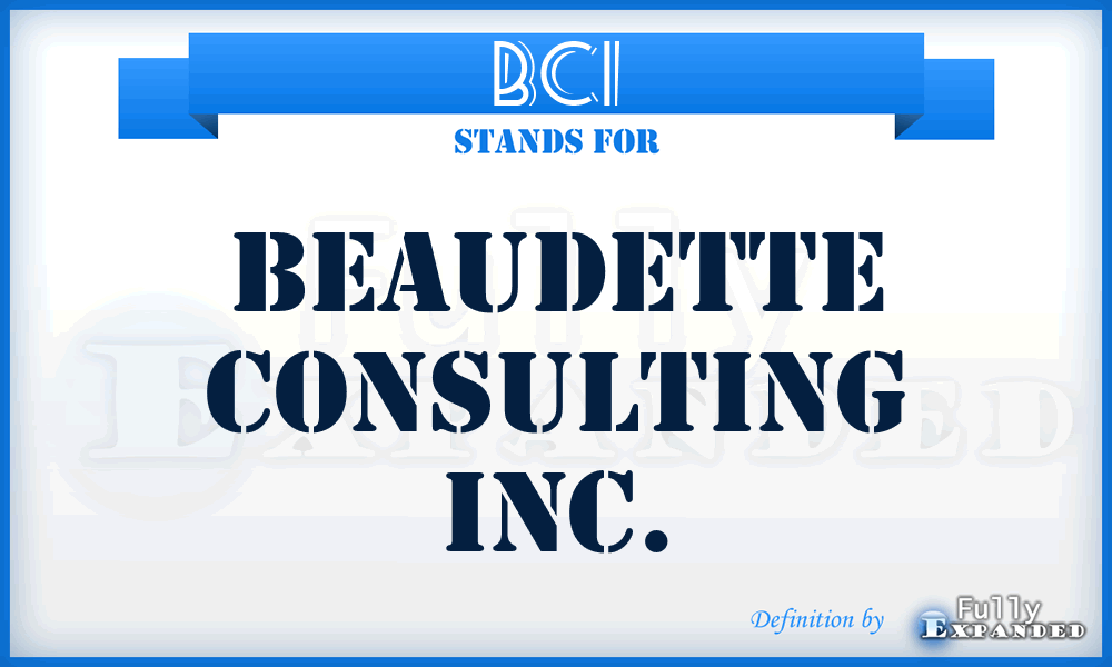 BCI - Beaudette Consulting Inc.