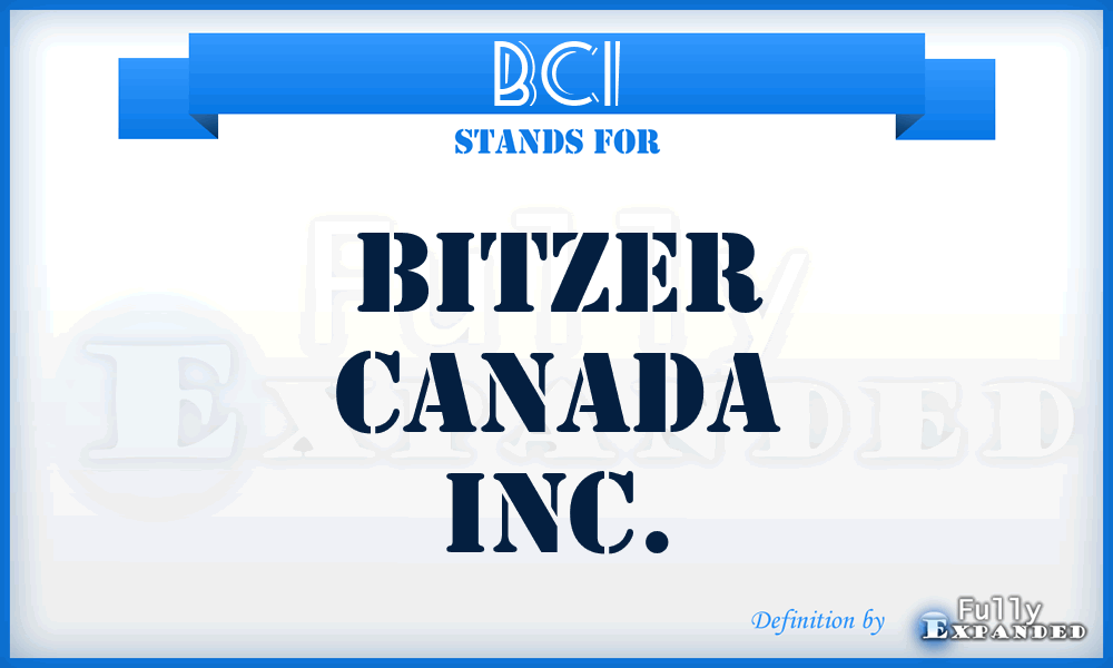 BCI - Bitzer Canada Inc.