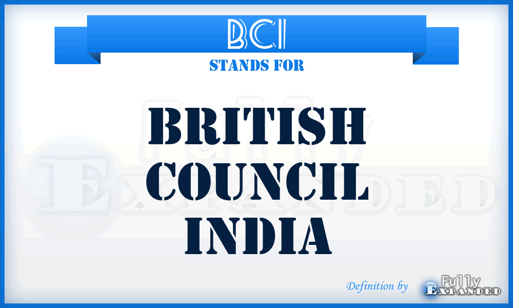 BCI - British Council India