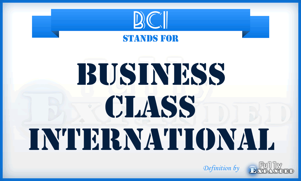 BCI - Business Class International