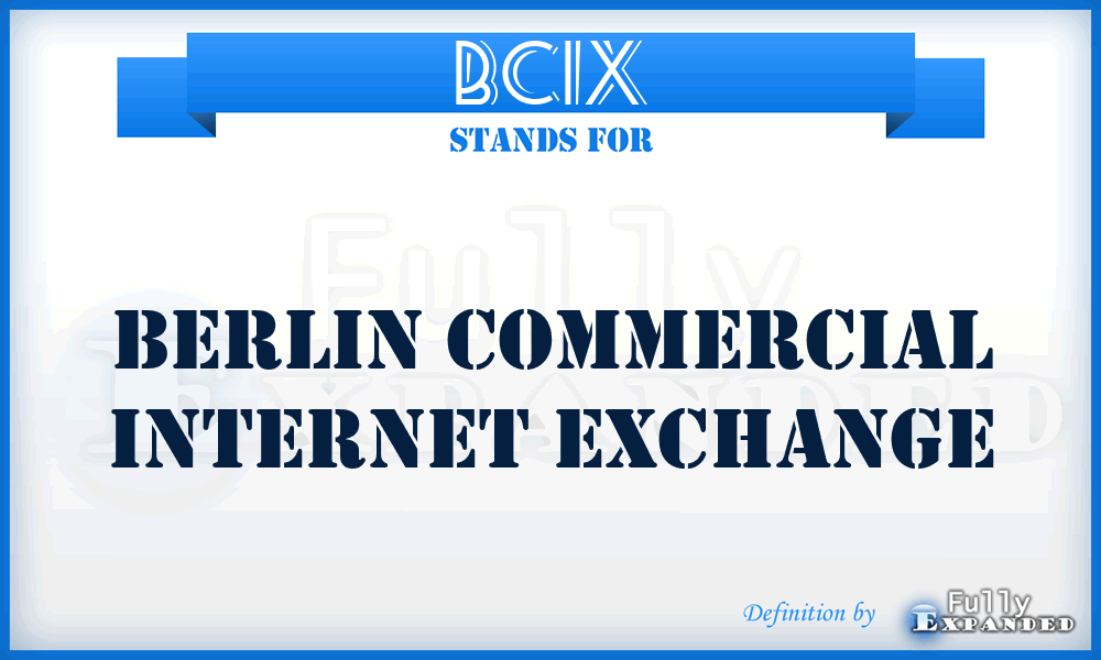 BCIX - Berlin Commercial Internet eXchange