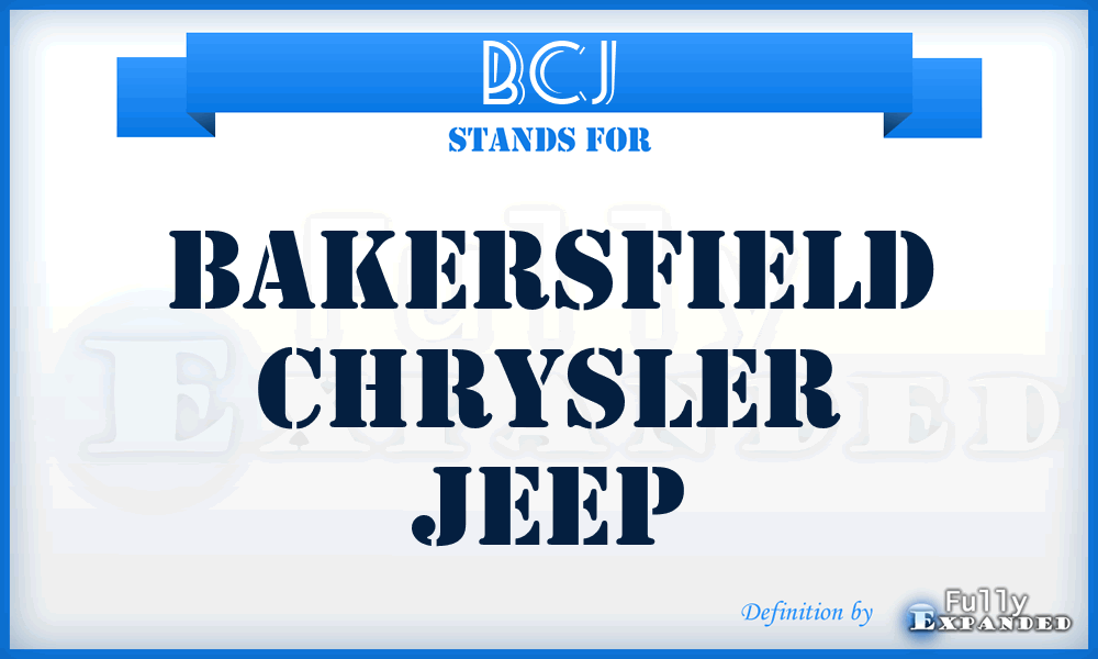 BCJ - Bakersfield Chrysler Jeep
