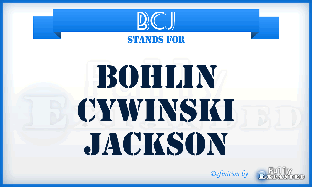 BCJ - Bohlin Cywinski Jackson
