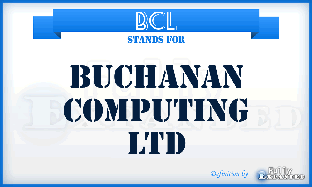 BCL - Buchanan Computing Ltd