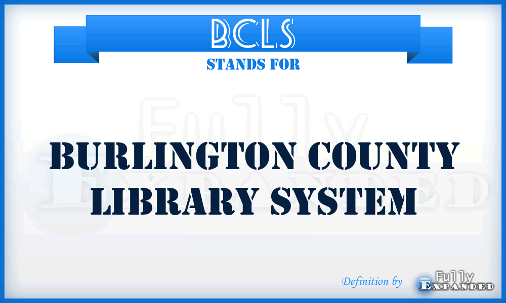 BCLS - Burlington County Library System