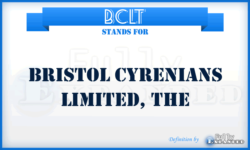 BCLT - Bristol Cyrenians Limited, The