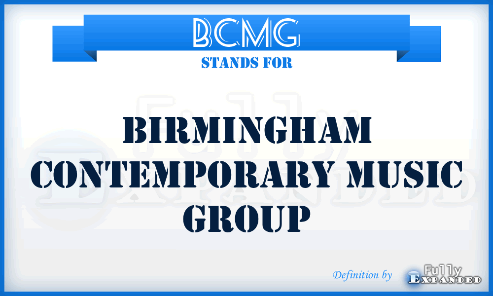 BCMG - Birmingham Contemporary Music Group