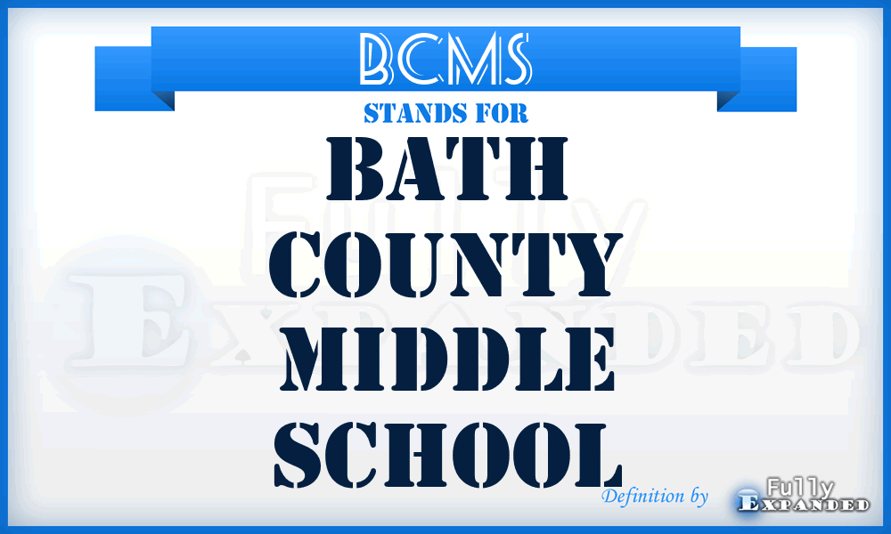 BCMS - Bath County Middle School