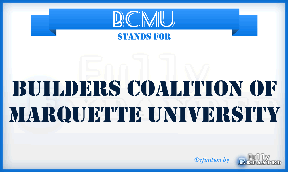 BCMU - Builders Coalition of Marquette University