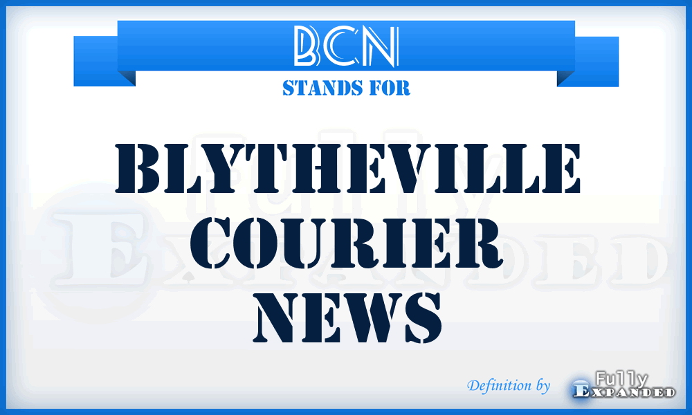 BCN - Blytheville Courier News