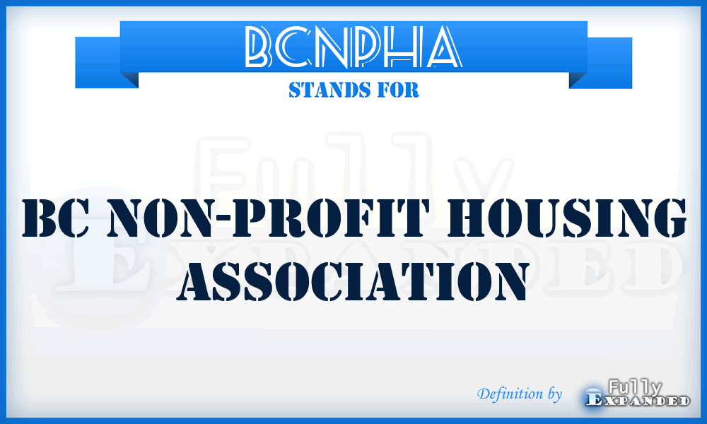 BCNPHA - BC Non-Profit Housing Association