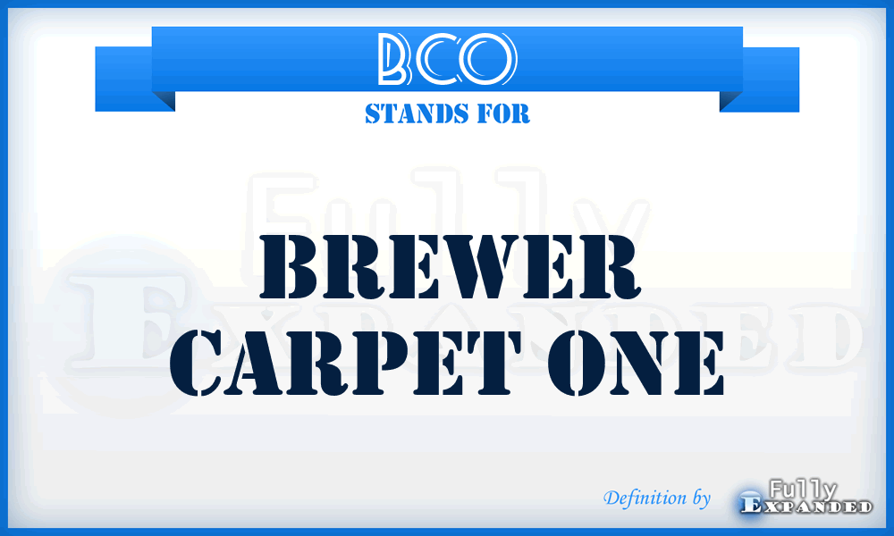 BCO - Brewer Carpet One