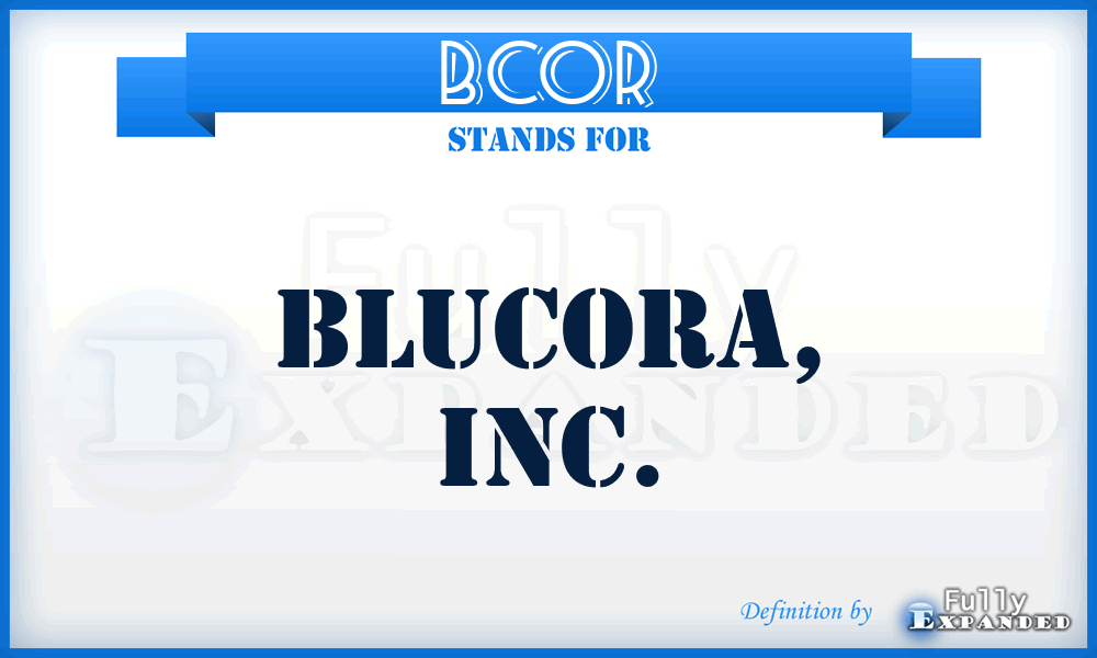 BCOR - Blucora, Inc.