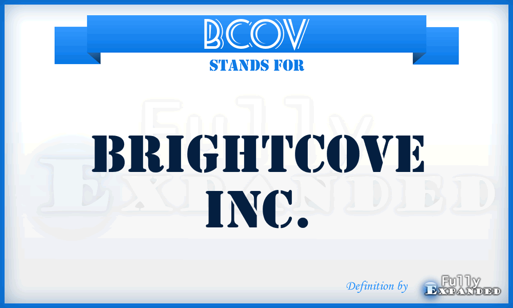BCOV - Brightcove Inc.