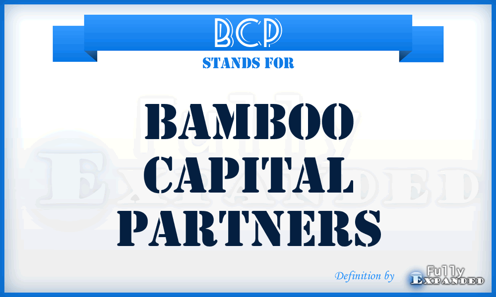 BCP - Bamboo Capital Partners
