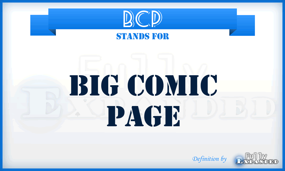 BCP - Big Comic Page