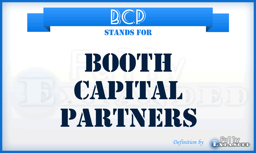 BCP - Booth Capital Partners
