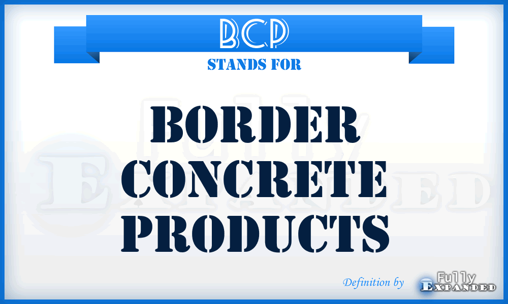 BCP - Border Concrete Products