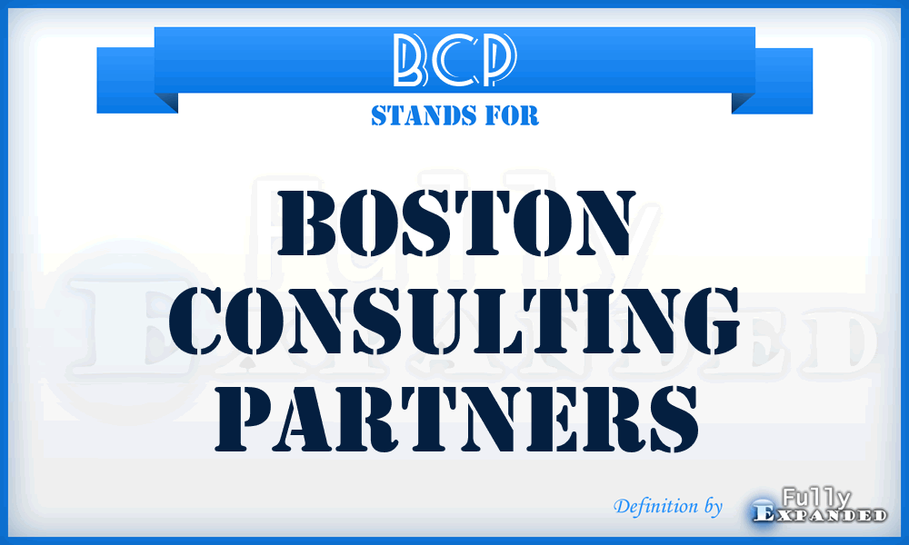 BCP - Boston Consulting Partners