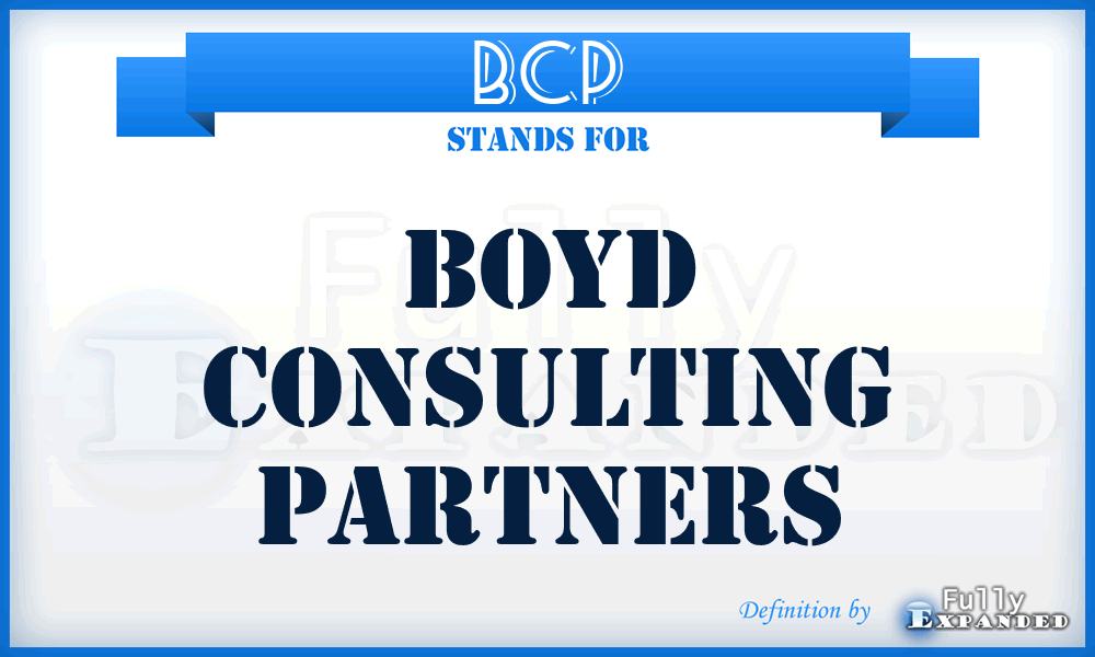 BCP - Boyd Consulting Partners