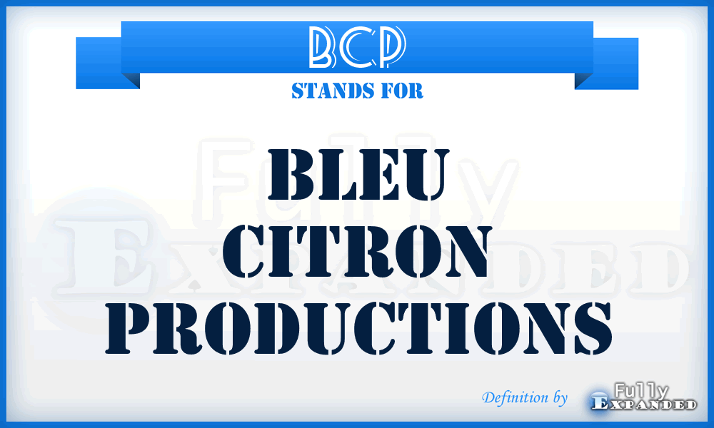 BCP - Bleu Citron Productions