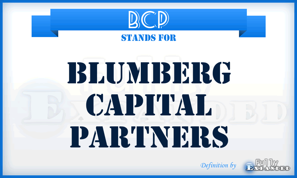 BCP - Blumberg Capital Partners