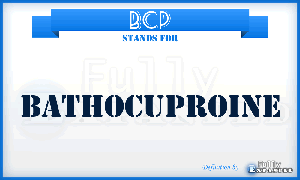 BCP - bathocuproine