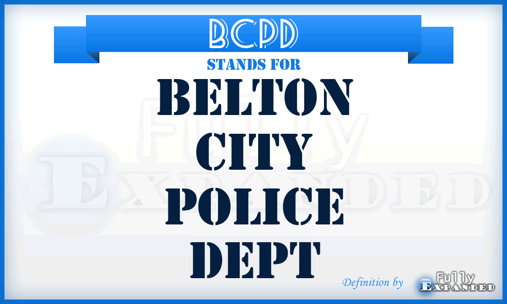 BCPD - Belton City Police Dept