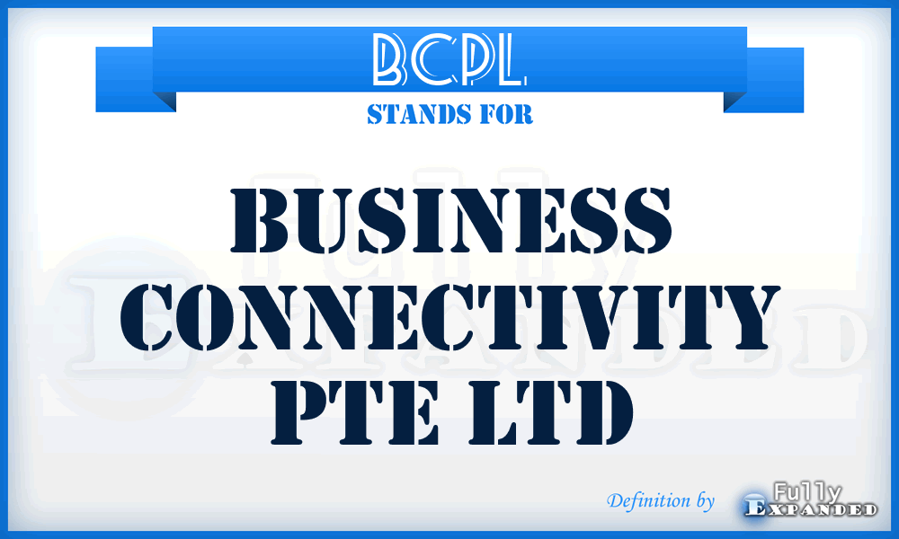 BCPL - Business Connectivity Pte Ltd