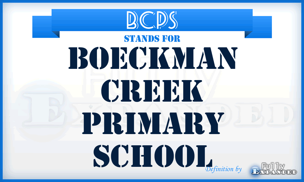 BCPS - Boeckman Creek Primary School
