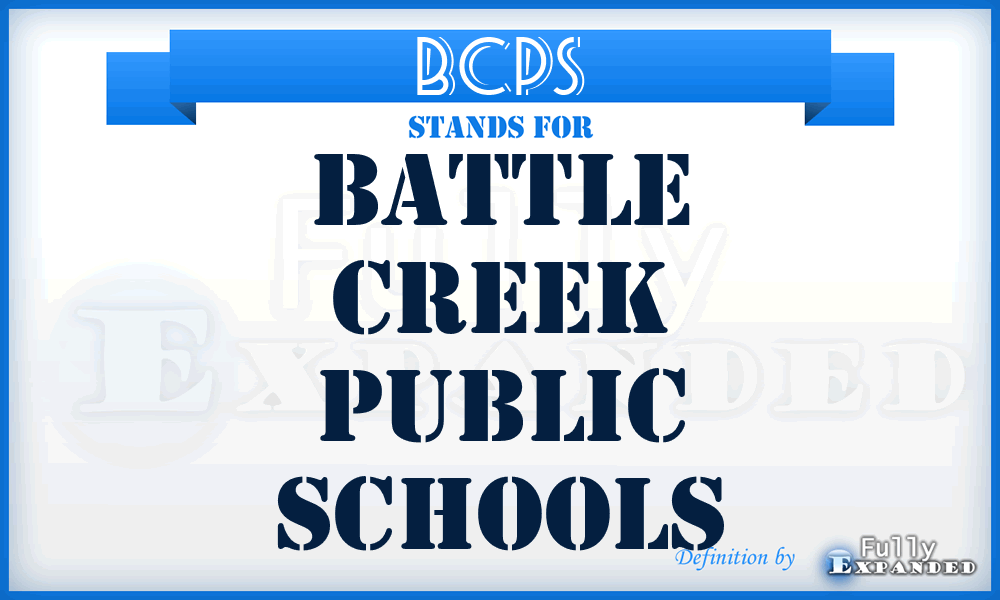 BCPS - Battle Creek Public Schools