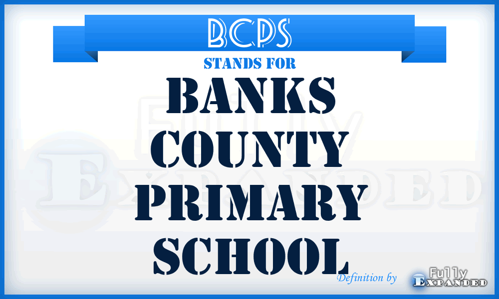 BCPS - Banks County Primary School