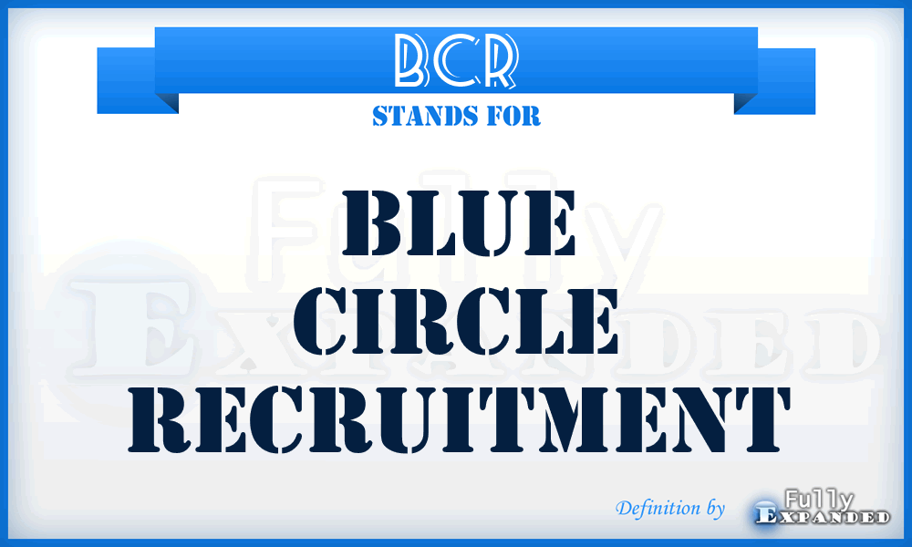 BCR - Blue Circle Recruitment