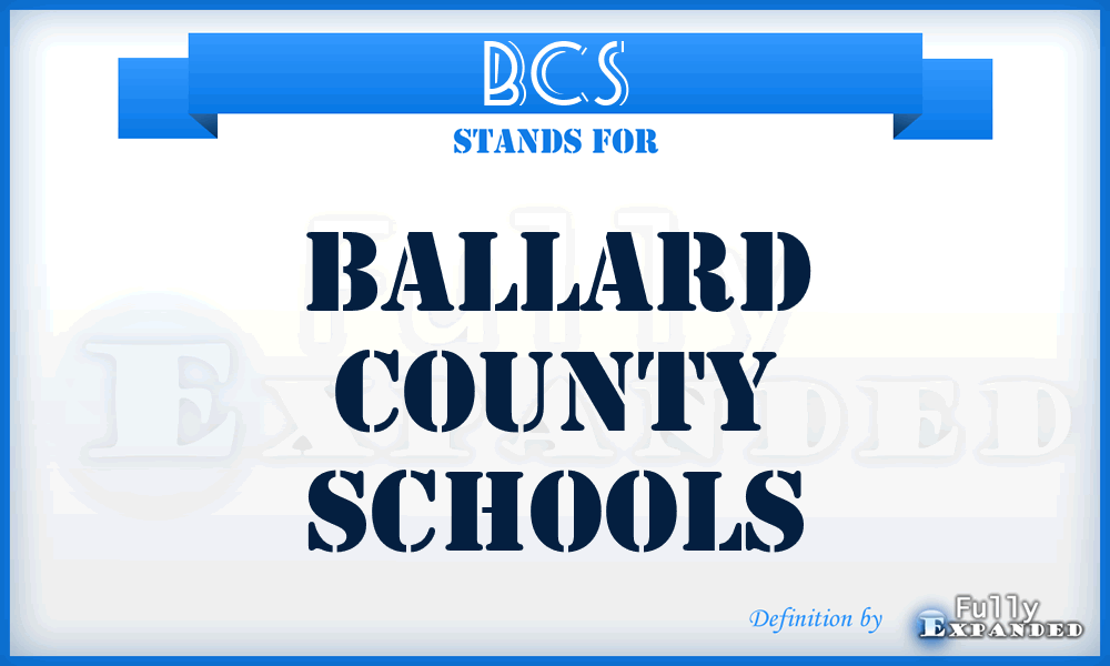 BCS - Ballard County Schools