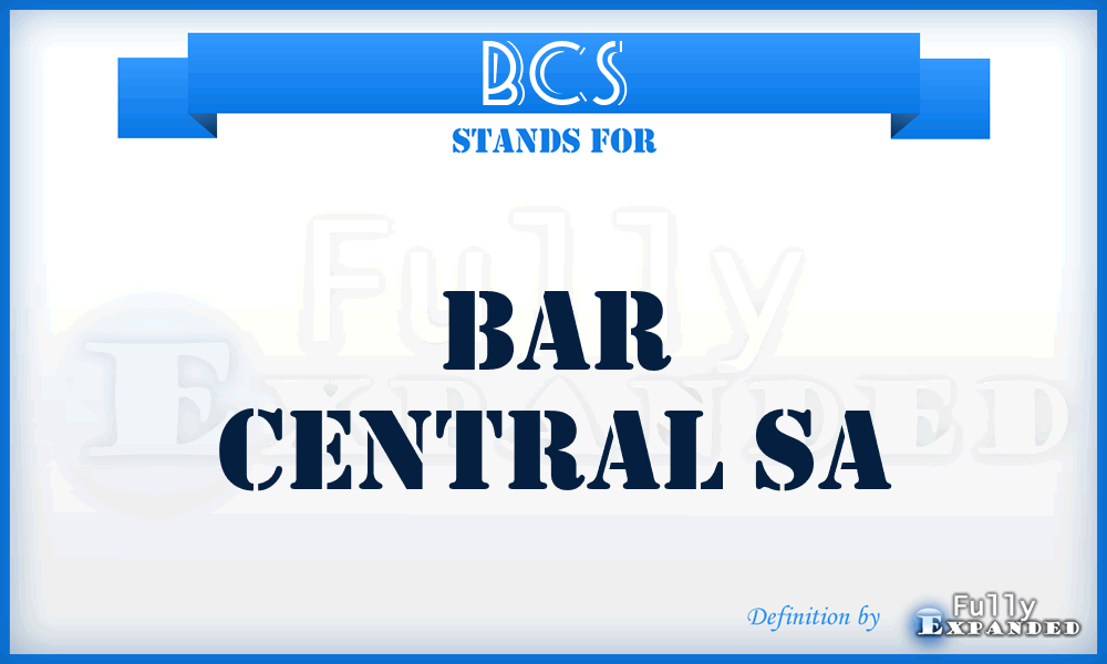 BCS - Bar Central Sa