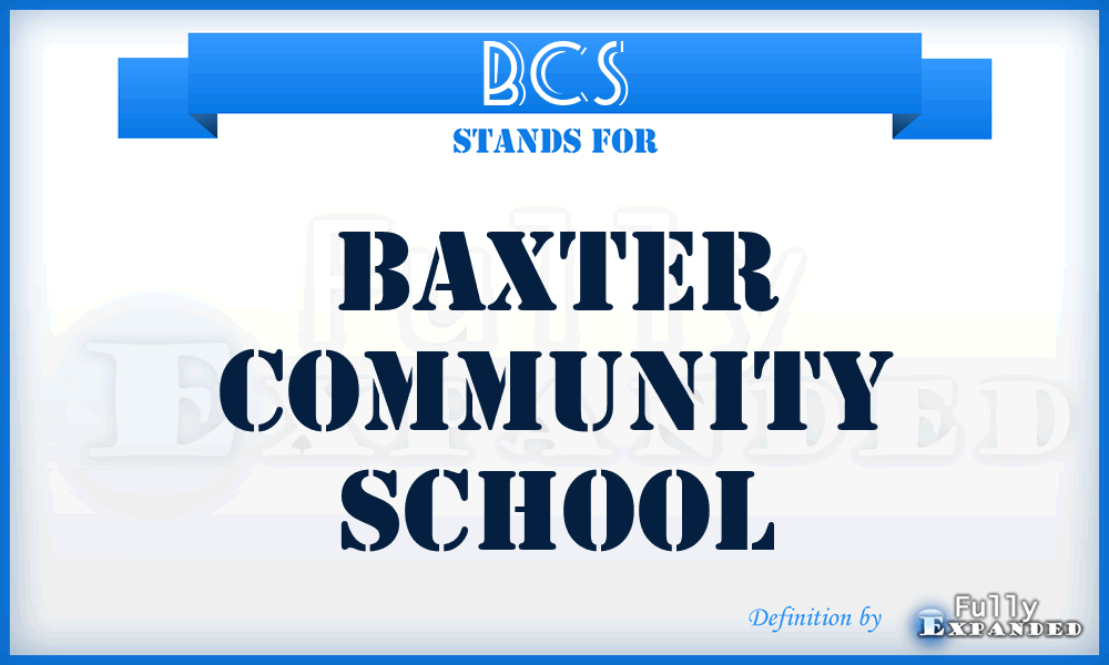 BCS - Baxter Community School