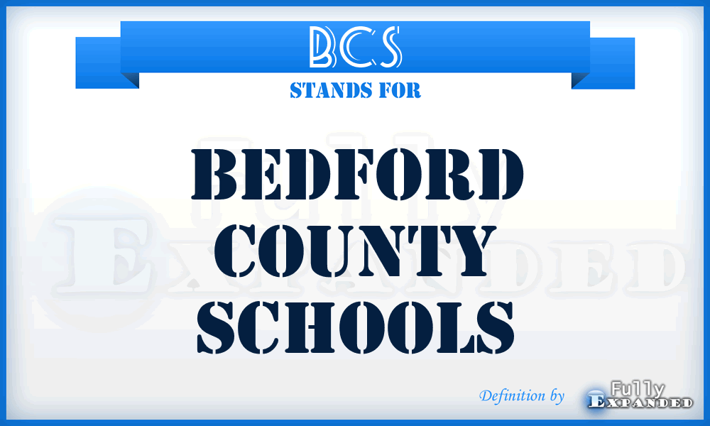 BCS - Bedford County Schools