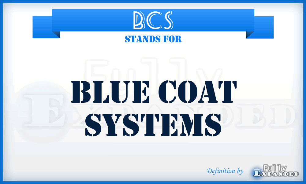 BCS - Blue Coat Systems