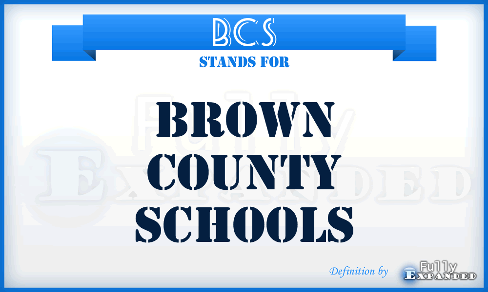 BCS - Brown County Schools