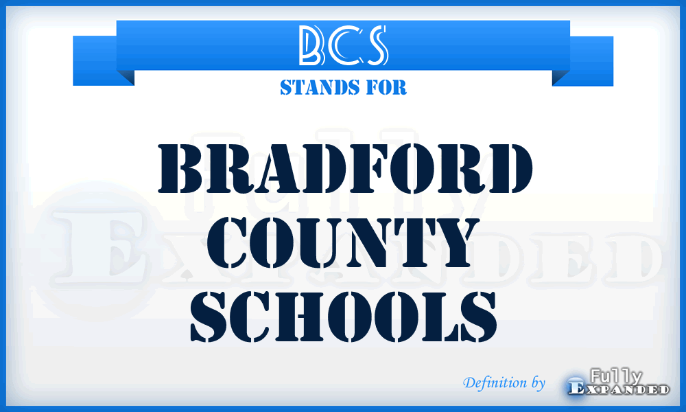 BCS - Bradford County Schools