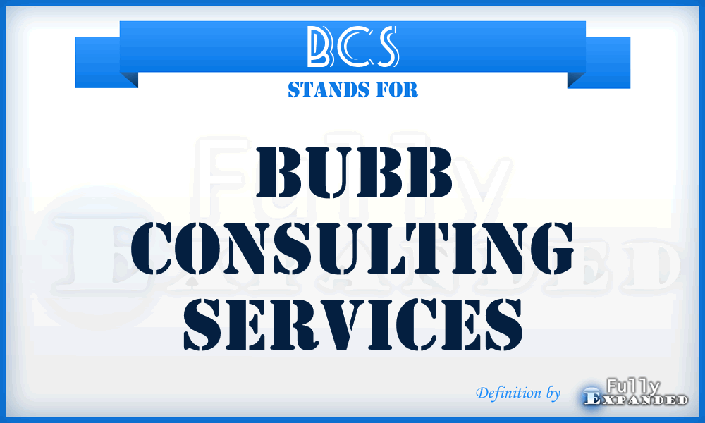 BCS - Bubb Consulting Services
