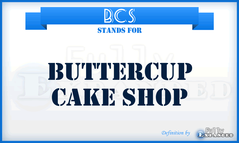 BCS - Buttercup Cake Shop