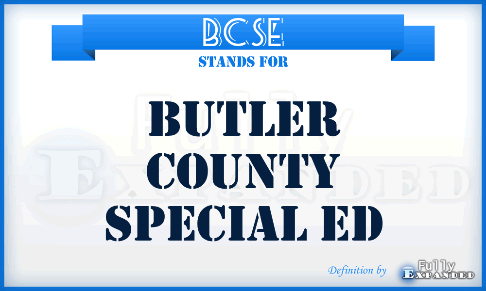 BCSE - Butler County Special Ed