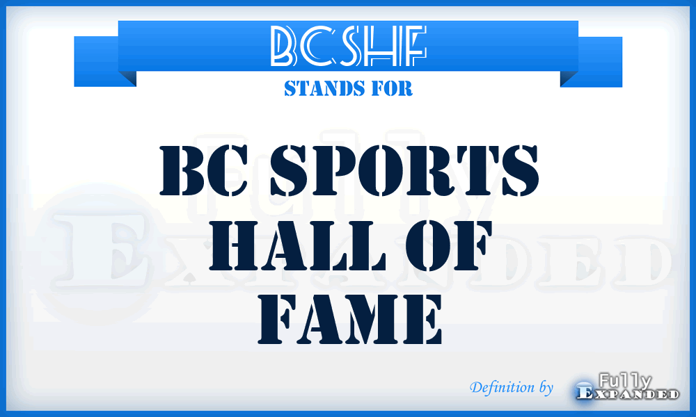 BCSHF - BC Sports Hall of Fame