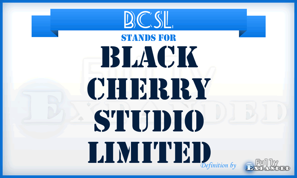 BCSL - Black Cherry Studio Limited