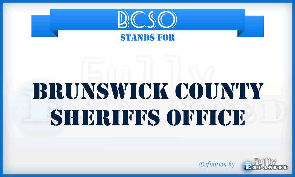 BCSO - Brunswick County Sheriffs Office